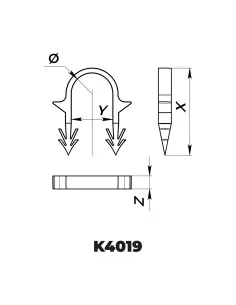 Klips do rur ogrzewania podłogowego 40x19 mm (300 sztuk) 2
