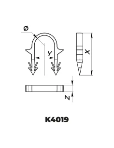 Klips do rur ogrzewania podłogowego 40x19 mm (300 sztuk) 2