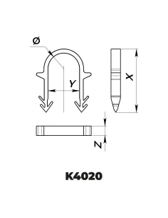 Klips do rur ogrzewania podłogowego 40x20 mm (300 sztuk) 2
