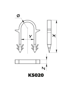 Klips do rur ogrzewania podłogowego 50x20 mm (300 sztuk) 2