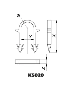 Klips do rur ogrzewania podłogowego 50x20 mm (300 sztuk) 2