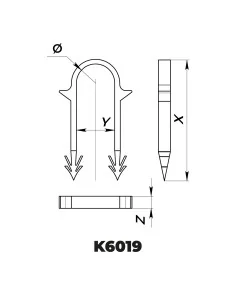 Klips do rur ogrzewania podłogowego 60x19 mm (250 sztuk) 2