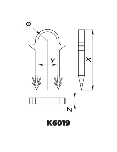 Klips do rur ogrzewania podłogowego 60x19 mm (250 sztuk) 2