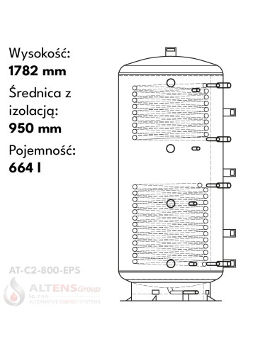 Zbiornik buforowy z dwiema wężownicami w izolacji zdejmowalnej AccuTherm