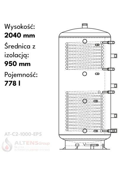 Zbiornik buforowy z dwiema wężownicami w izolacji zdejmowalnej AccuTherm