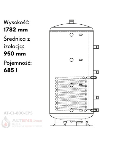 Zbiornik buforowy z jedną wężownicą w izolacji zdejmowalnej AccuTherm