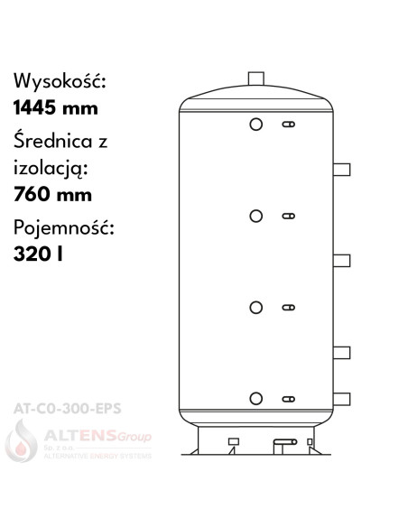 Zbiornik buforowy ALTENS bez wężownic w izolacji zdejmowalnej AccuTherm