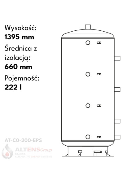 Zbiornik buforowy ALTENS bez wężownic w izolacji zdejmowalnej AccuTherm