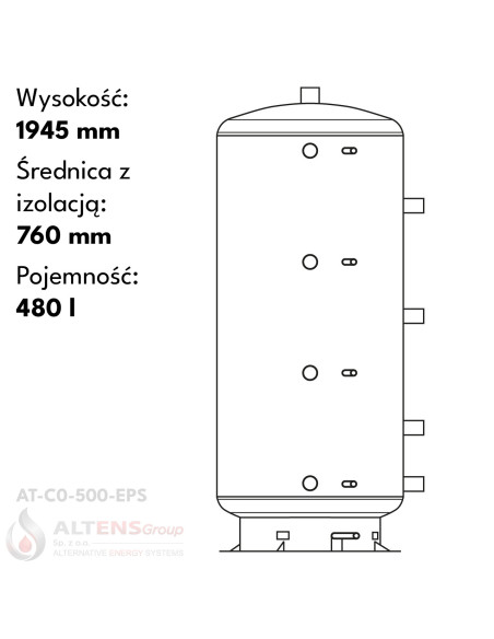 Zbiornik buforowy ALTENS bez wężownic w izolacji zdejmowalnej AccuTherm