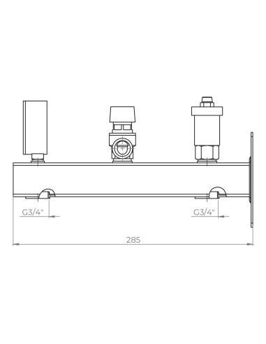 Grupa bezpieczeństwa C.O. 3 bar – belka nierdzewna INOX